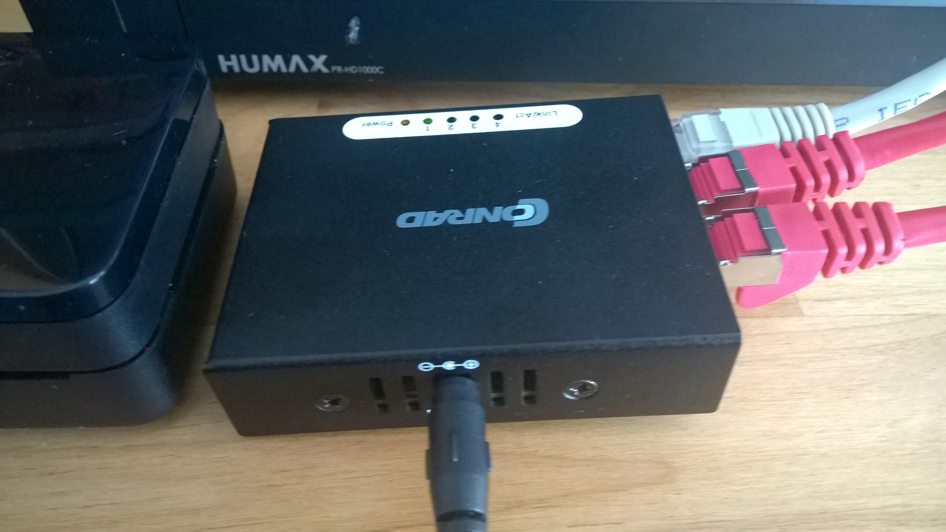 Netzwerk Switch 4 Port 1000MBit mit USB-Stromversorgung