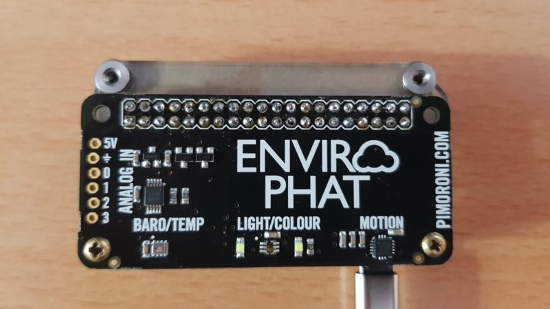 Enviro PHAT Board mit dem Raspberry Pi Zero W