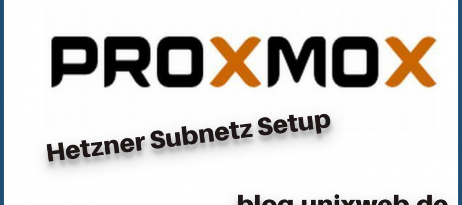 Proxmox Hetzner Subnetz